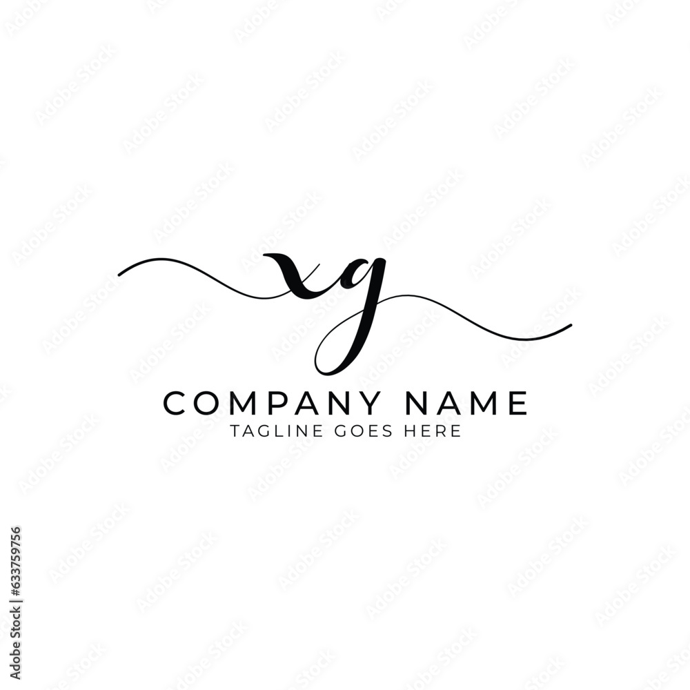 Modern initial letter XG, XG letter mark abstract calligraphy design, XG monogram logo, black color on white background Modern initial letter XG, XG letter mark abstract calligraphy design, XG monogram logo, black color on white background