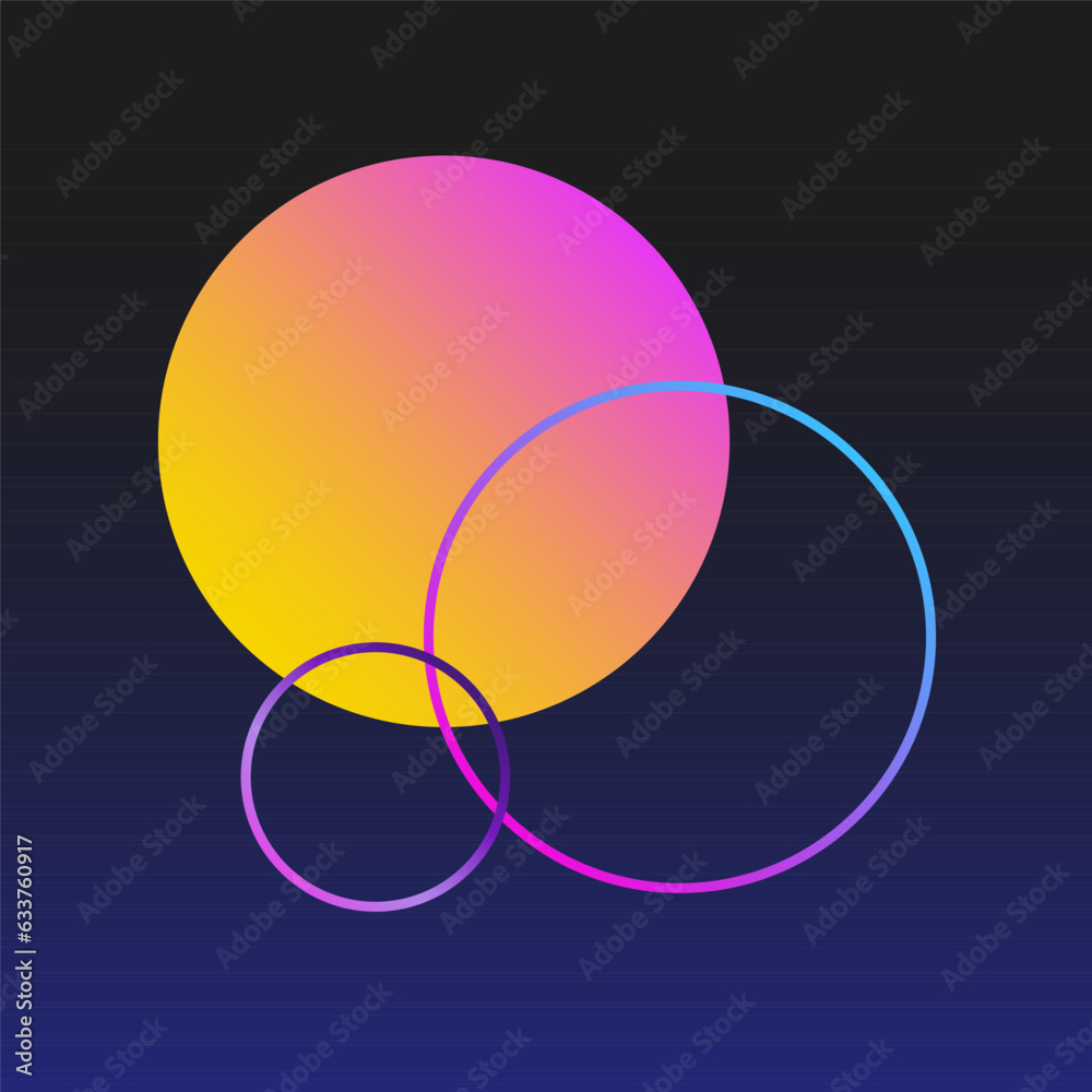 Round Circle Geometric Graphic Label Logo Icon Minimalist Gradient Symbol Poster Print Element Template Design Round Circle Geometric Graphic Label Logo Icon Minimalist Gradient Symbol Poster Print Element Template Design