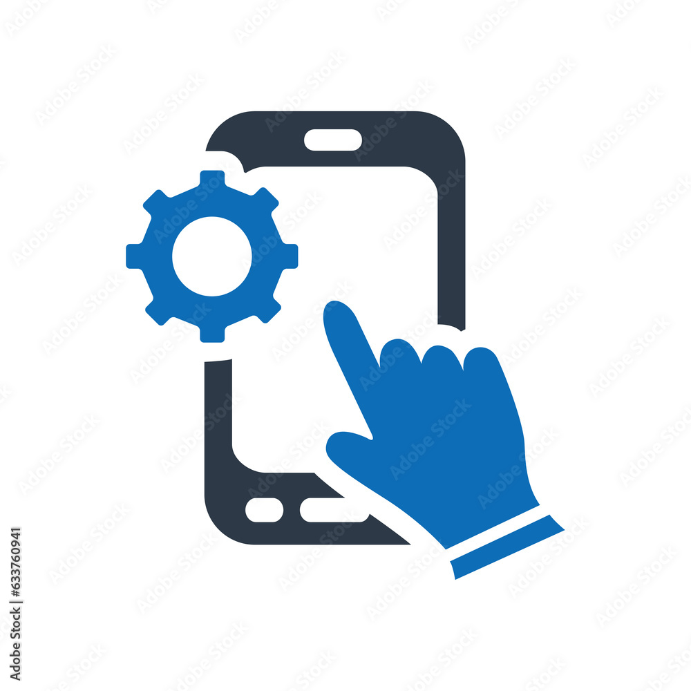 Touchscreen Apps Flat Blue Icon Isolate On White Background Vector Illustration | Seo Icons Touchscreen Apps Flat Blue Icon Isolate On White Background Vector Illustration | Seo Icons