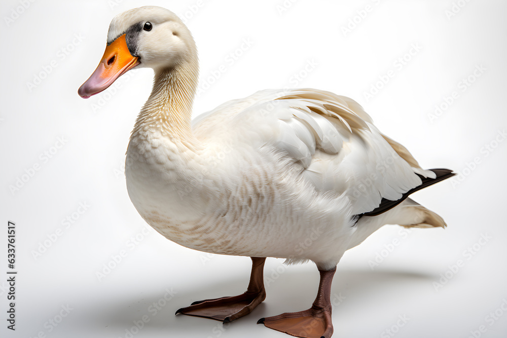 greylag goose isolated on white greylag goose isolated on white