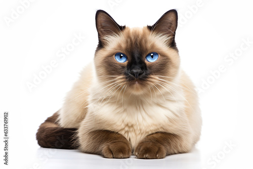 Wallpaper Mural Siamese Persian cat isolated on white background