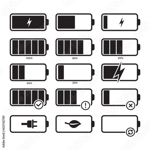 Simple Set of Batteries Related Vector Line Icons. 
Contains such Icons as Car Charge Station, Recycle, Phone Charging, Battery Life Time and more. 
Editable Stroke. 