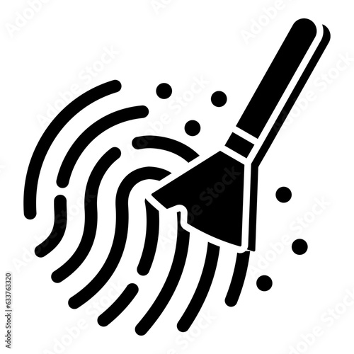 Editable design icon of remove fingerprint