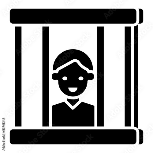 Unique design icon of prisoner 