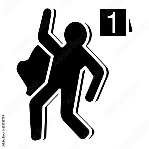 Modern design icon of murder trace