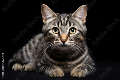 Russian Tabby cat isolated on white background