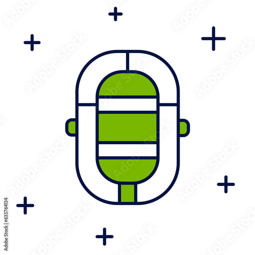 Filled outline Rafting boat icon isolated on white background. Inflatable boat. Water sports, extreme sports, holiday, vacation. Vector