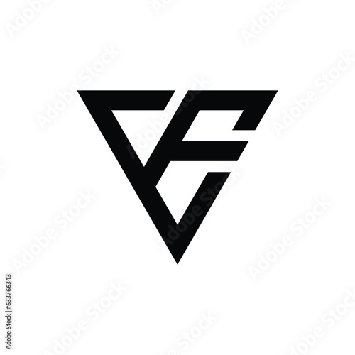 EF or EE letter mark abstract vector logo design, letter mark icon design 
