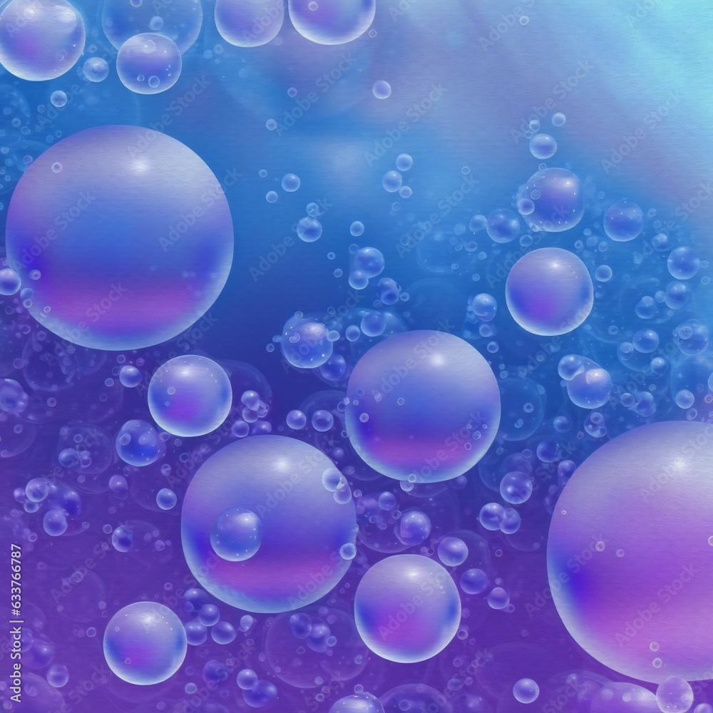 abstract blue and purple watercolor bubble background