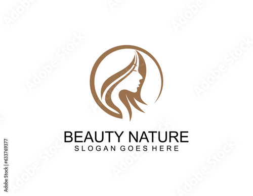 illustration of a beautiful female face formed by a shadow. useful for advertising products for women, beauty salons, decorative and care cosmetics, logo, print, poster, design\n