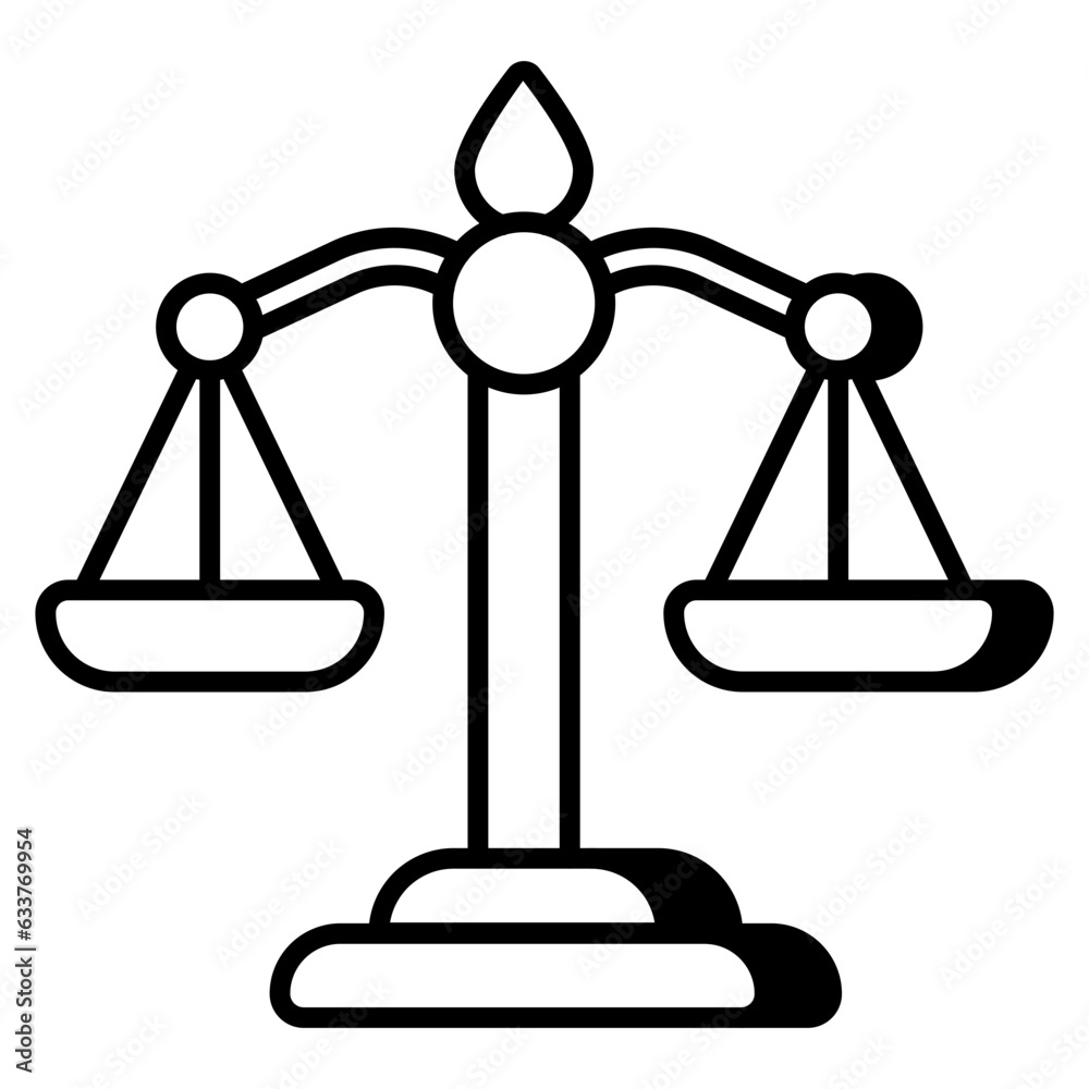 Unique design icon of justice Unique design icon of justice