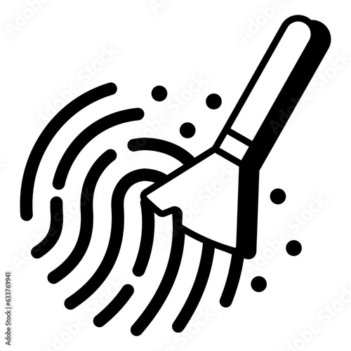 Editable design icon of remove fingerprint