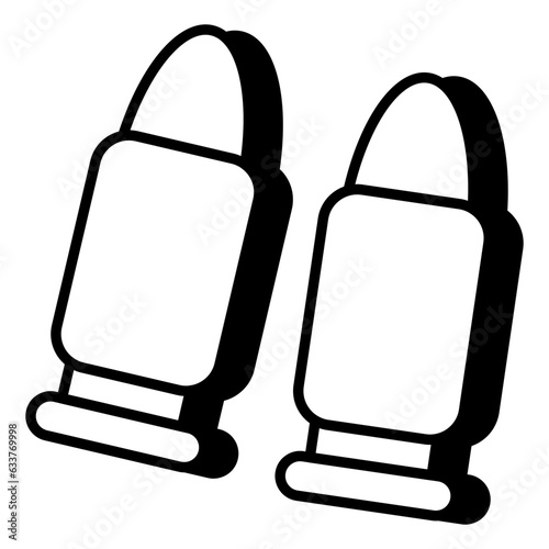 Trendy vector design of bullets
