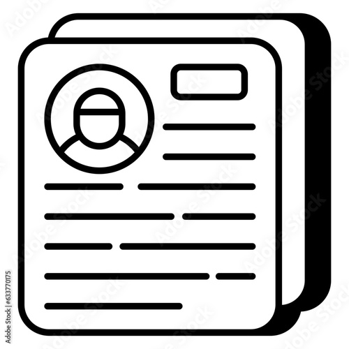 Modern design icon of cv