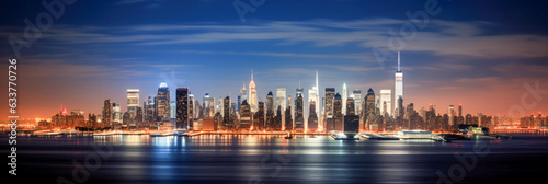 Breathtaking panoramic view of a modern metropolis - Generative AI
