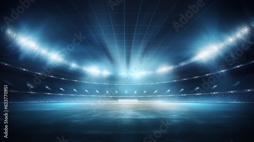 3D Football stadium at night illustration. © Pro Hi-Res