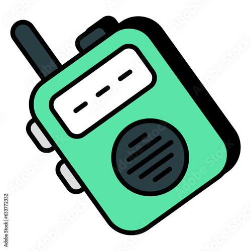 A unique design icon of walkie talkie 