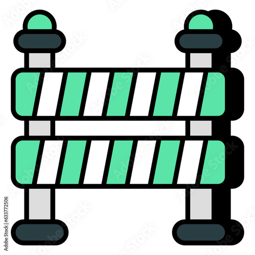 Trendy vector design of road block board