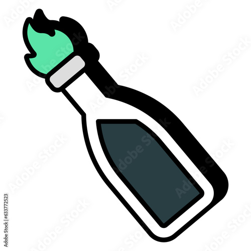 Editable design icon of bottle message