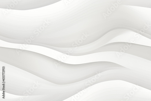 Seamless abstract white background with wavy pattern, computer generated illustration