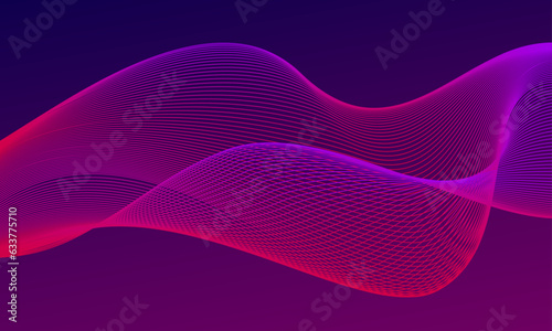 Abstract Wavy Twisted Line Art Vector Background