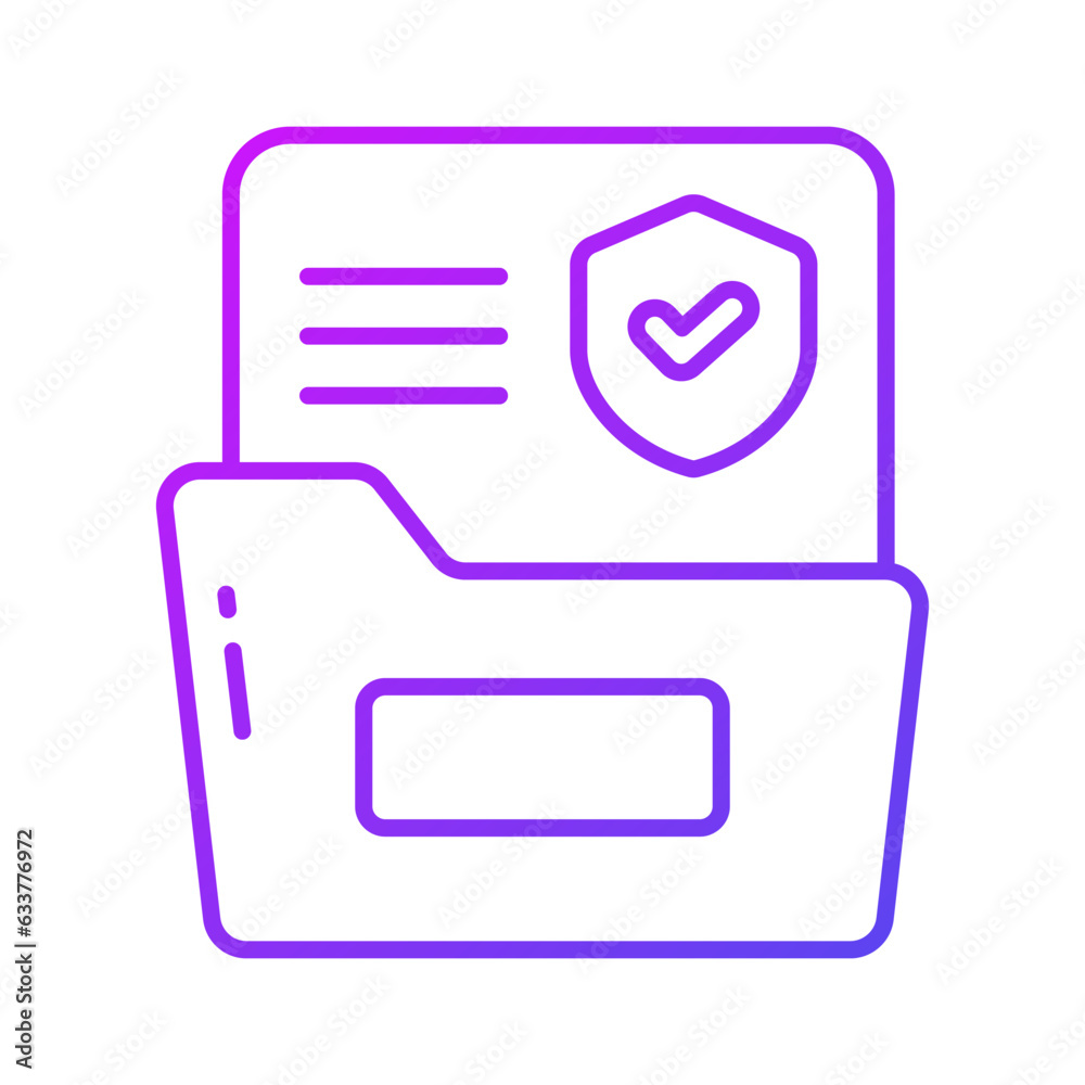 Secure folder vector design in modern and trendy style Secure folder vector design in modern and trendy style