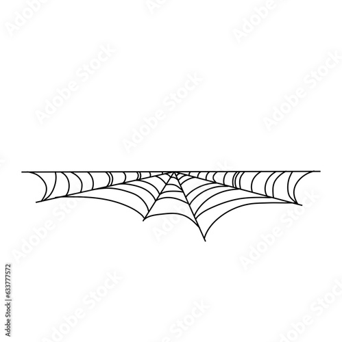 Outline illustration webspider, cobweb vector 