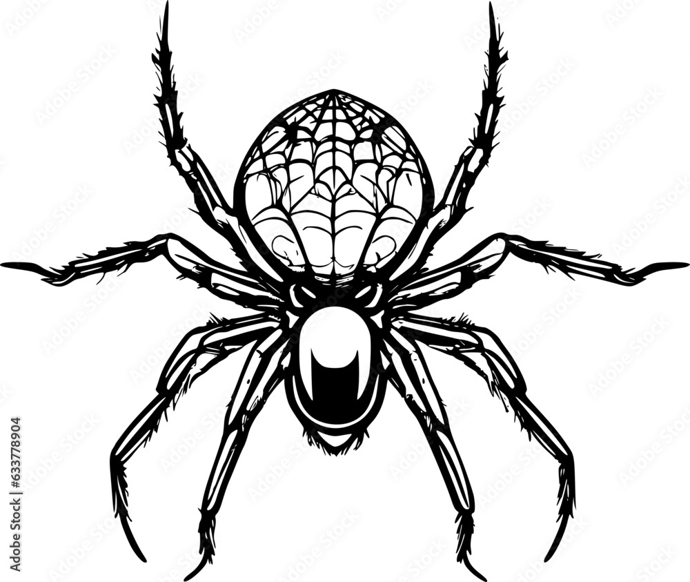 spider isolated on white background spider isolated on white background
