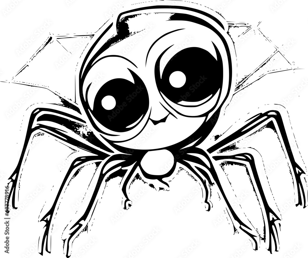 spider on white spider on white