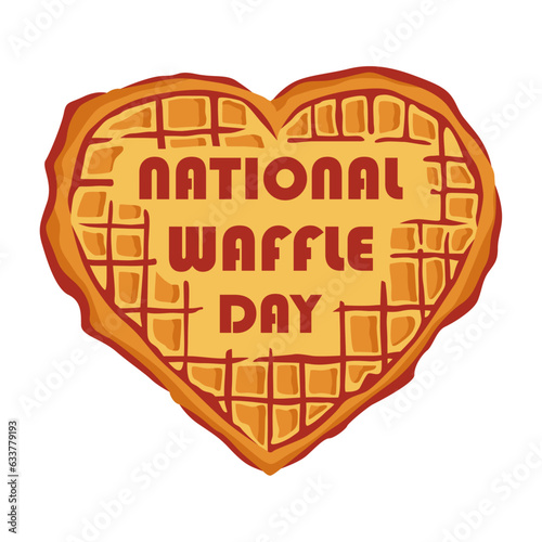 national waffle day vector illustration