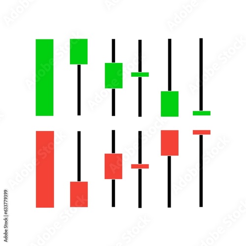 Financial graph with up trend line candlestick chart in stock market . Technical analysis pattern 