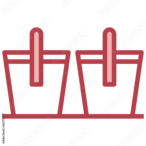 BUCKET line icon,linear,outline,graphic,illustration