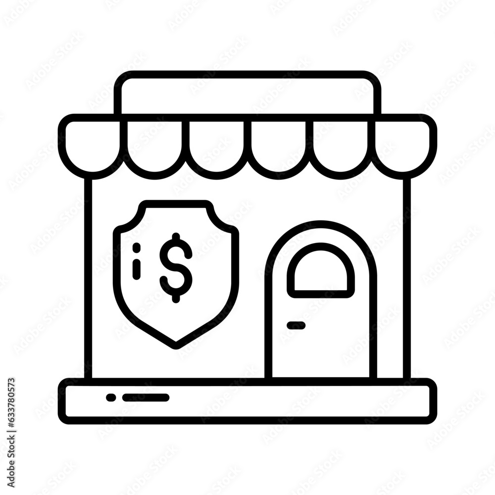 Beautifully designed vector shop building, commercial building, marketplace icon Beautifully designed vector shop building, commercial building, marketplace icon