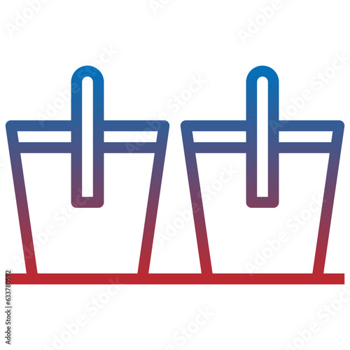 BUCKET line icon,linear,outline,graphic,illustration