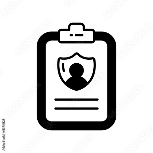 Check this beautifully design icon of insurance policy in trendy style