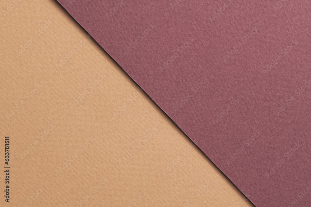 Rough kraft paper background, paper texture red burgundy beige colors. Mockup with copy space for text. Rough kraft paper background, paper texture red burgundy beige colors. Mockup with copy space for text.