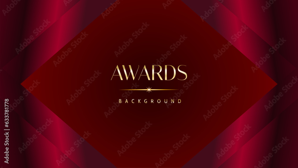 Red maroon golden royal awards background graphics lines stripes breaking news elegant shine modern blended template luxury premium corporate abstract design template banner certificate dynamic shape. - obrazy, fototapety, plakaty 