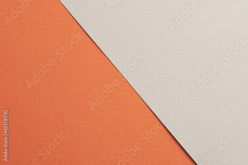 Rough kraft paper background, paper texture white orange colors. Mockup with copy space for text.