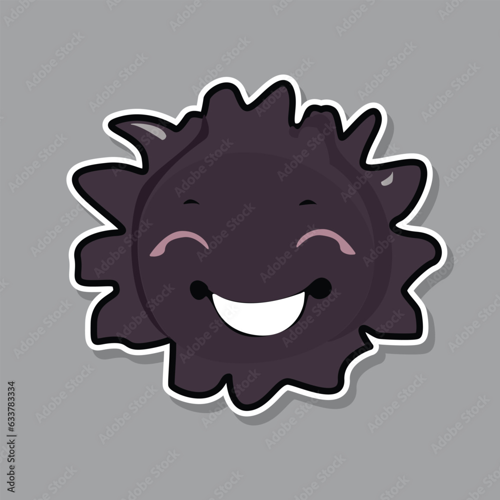 drawing of happy smiling sun vector illustration