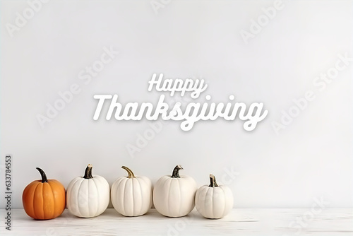 Picture with the Text "Happy Thanksgiving" on a White Background