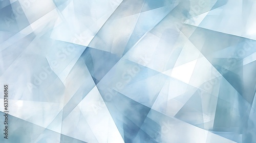 Abstract background with blue triangular shapes.