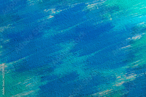 Blue abstract oil painted background, brush texture with copy space for design © Katerryna.R
