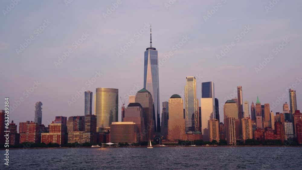 New York Manhattan time laps at dusk. Timelapse Sunset in New York Lower Manhattan Financial District Hudson River. From New york with love. Manhattan New York Cityscape NYC New York Manhattan time laps at dusk. Timelapse Sunset in New York Lower Manhattan Financial District Hudson River. From New york with love. Manhattan New York Cityscape NYC