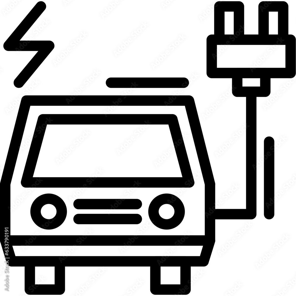 Electric vehicle charging station Icon Electric vehicle charging station Icon