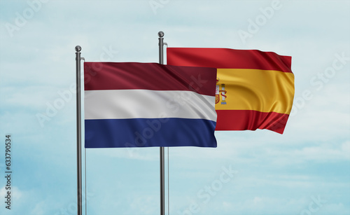 Spain and Netherlands flag