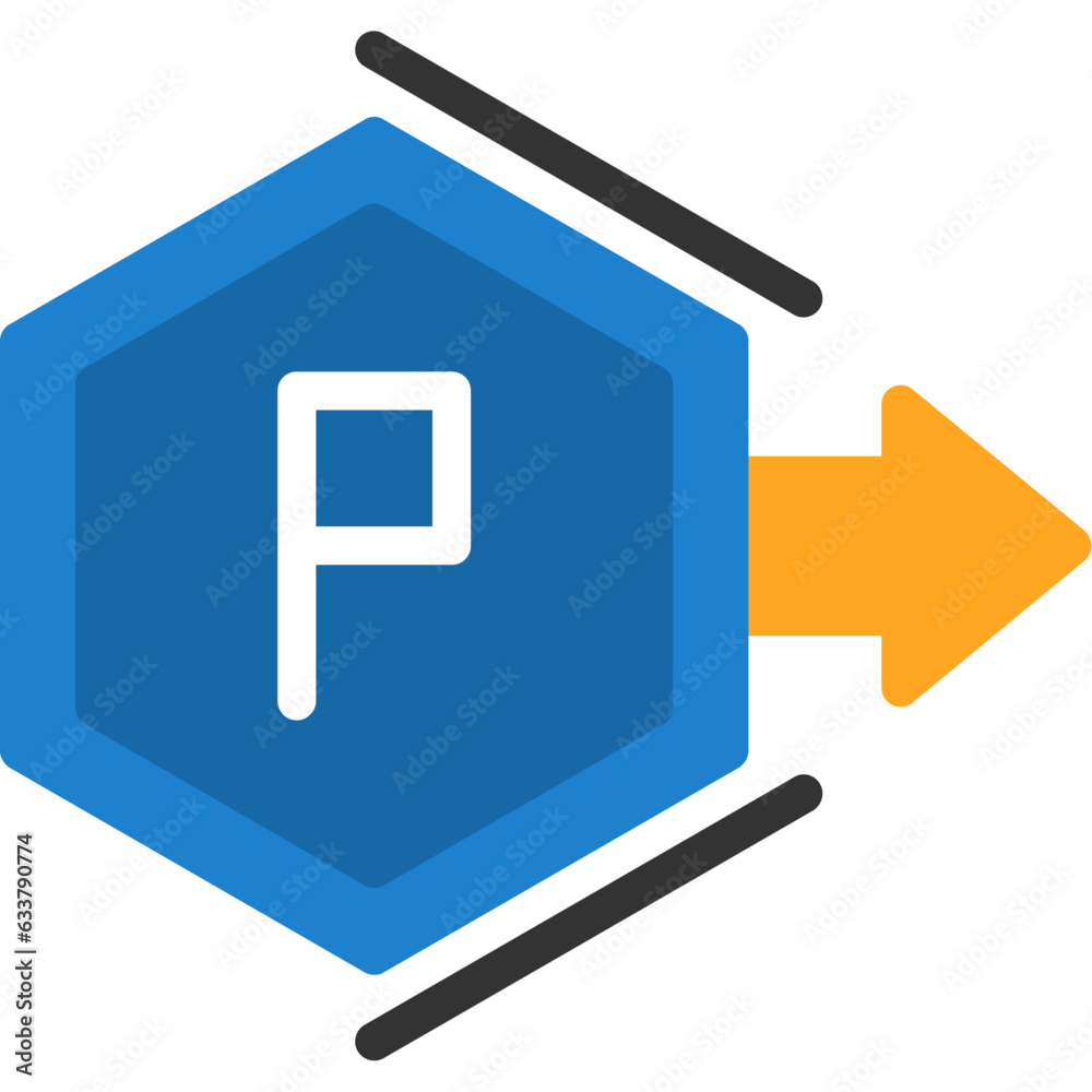 Parking permitted zone Icon Parking permitted zone Icon