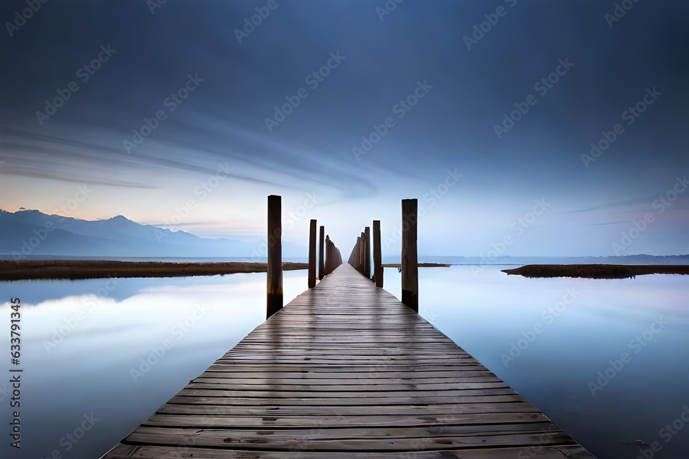 pier at sunset