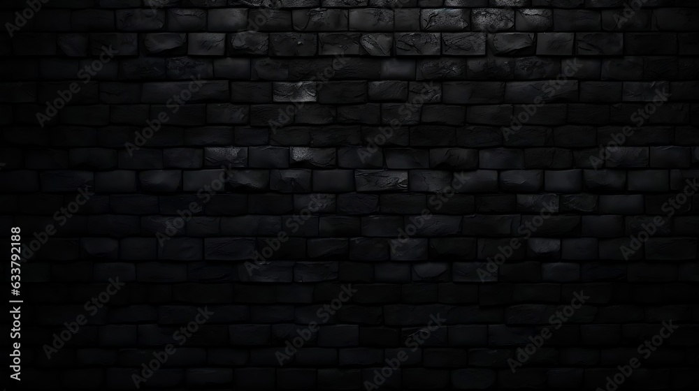 Black brick wall texture pattern background image