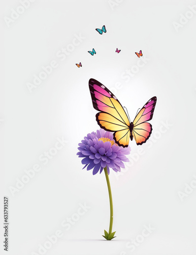 butterfly, flower, nature, insect, summer, beauty, spring, floral, leaf, flowers, fly, animal, design, vector, wings, colorful, flying, sky, garden, illustration, purple, plant, color, wing, pink
