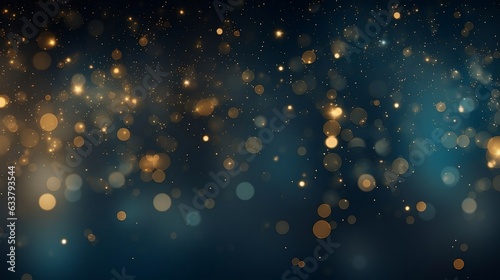 Gold confetti in abstract black background style